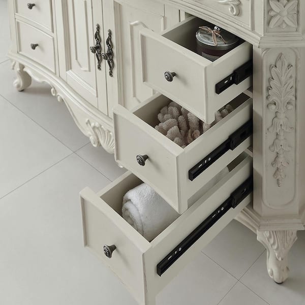 Home Decorators Collection 48 in. Rectangular Ivory 3 Drawer
