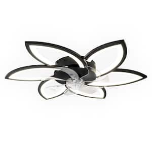 Indoor Fan Blade 13.58 in. Black 29.53 in. Ceiling Fan Light 120V RPM 1000 Lumens 1000 w/LED Light with Remote Control