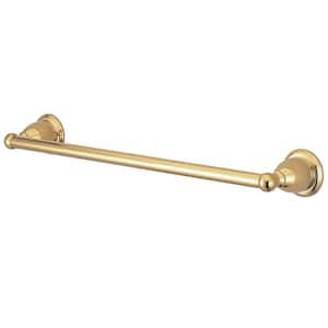 Heritage 18 in. Wall Mount Towel Bar in Polished Brass