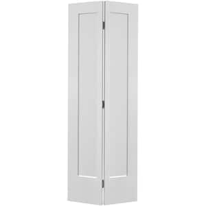 30 in. x 80 in. Lincoln Park 2-Panel Primed White Hollow-Core Composite Bi-fold Interior Door