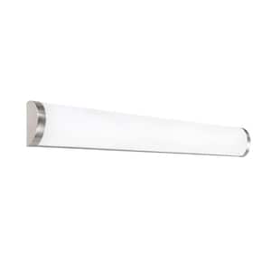 Fuse 37 in. 3000K Brushed Nickel ENERGY STAR LED Vanity Light Bar and Wall Sconce