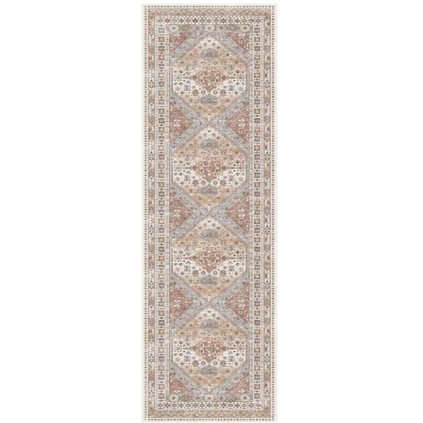 2' x 12' Orange Kitchen Runner Rug Washable Non-Slip Floor Mat for Hallway Entryway