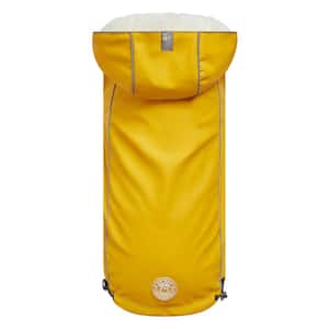 Large Yellow Insulated Raincoat for Dogs