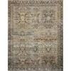 Layla Olive/Charcoal 9 ft. x 12 ft. Traditional 100% Polyester Area Rug