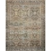 Layla Olive/Charcoal 7 ft. 6 in. x 9 ft. 6 in. Traditional 100% Polyester Runner Rug