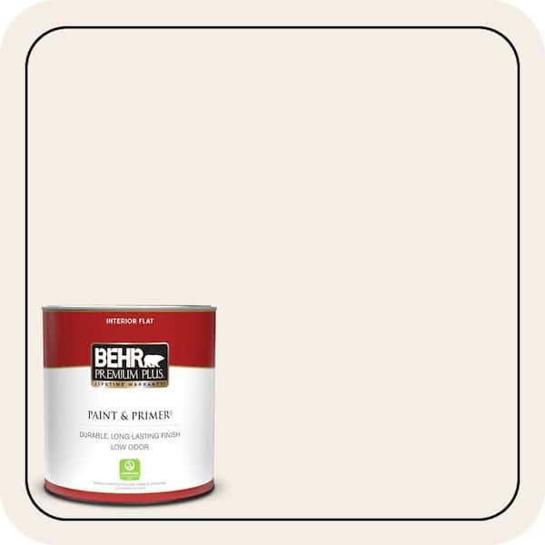 BEHR PREMIUM PLUS 1 qt. #PPH-18 Marshmallow Flat Low Odor Interior Paint & Primer