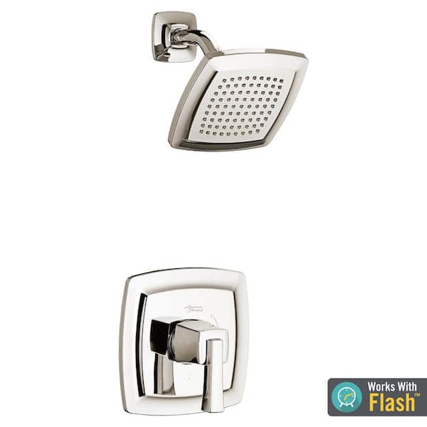 Townsend 1-Handle Shower Faucet Trim Kit for Flash Rough-in Valves in Polished Nickel (Valve Not Included)