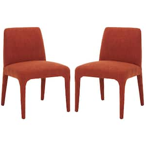 Derrick Rusty Orange 18.9 in. Wood Dining Chair (Set of 2)