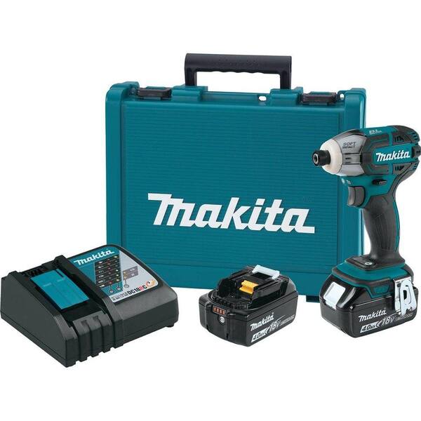 Makita 18-Volt LXT Lithium-Ion 1/4 in. Oil-Impulse Brushless Cordless 3-Speed Impact Driver Kit with (2) Batteries 4.0Ah Case