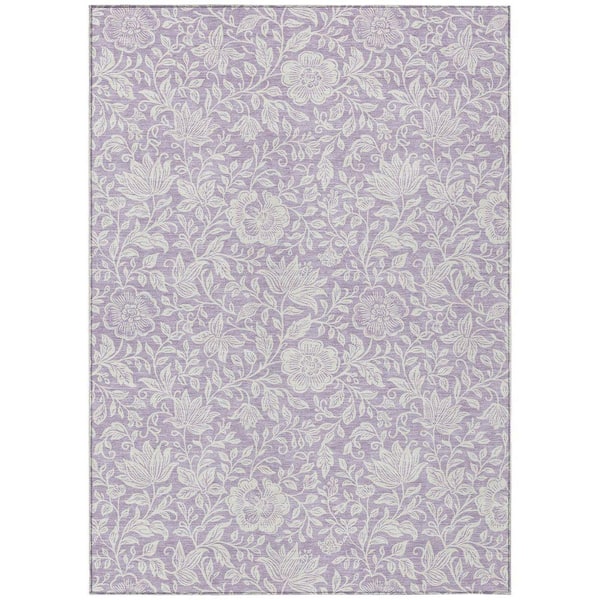 Chantille Machine Washable Indoor/Outdoor Abstract ACN2572 Lavender 3 ft. x 5 ft. Area Rug
