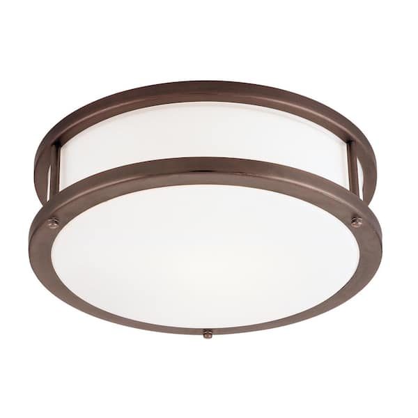 Access Lighting Conga 16 in. 2-Light Bronze Flush Mount