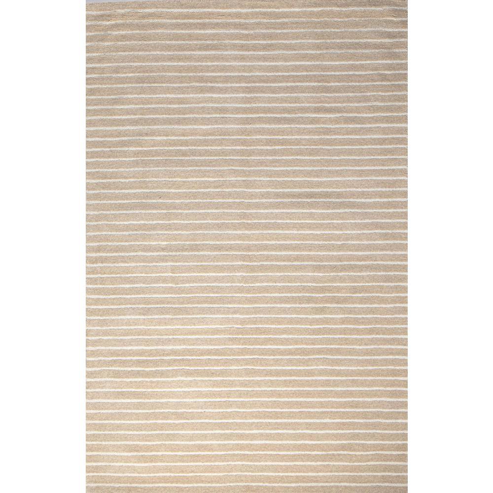 Contempo Brentwood Beige 4 ft. x 6 ft. Striped Contemporary Accent Rug