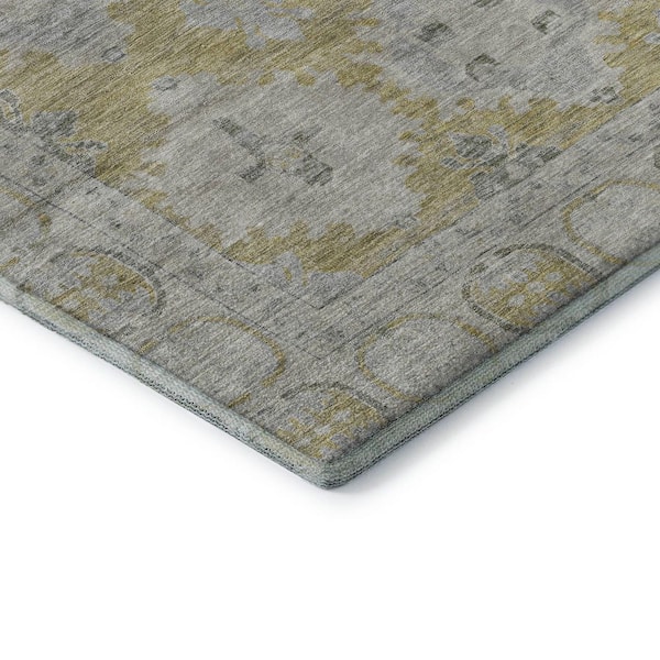 Mayfield Premium Machine Washable Abstract AMF1760 Wheat 2 ft. 3 in. x 7 ft. 6 in. Runner Rug