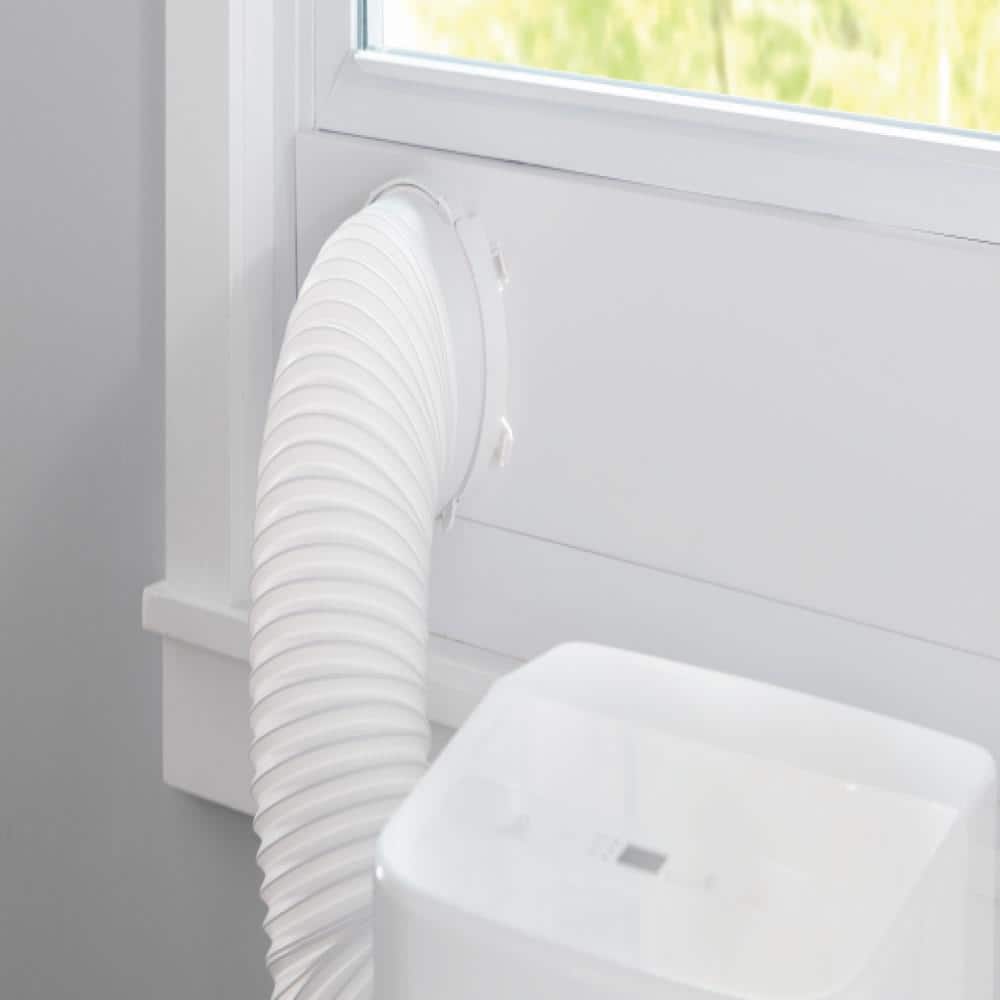 White 5,000 BTU Portable Air Conditioner with Remote and Dehumidifier