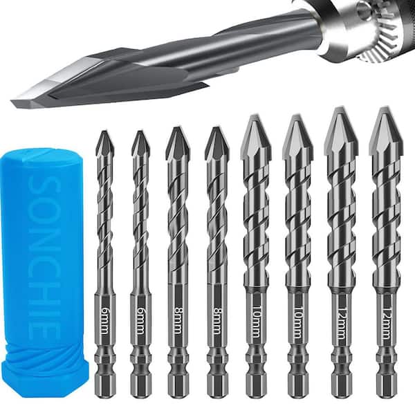 MYWISH High Carbon Steel Brad Pilot Point Set (8-Piece)