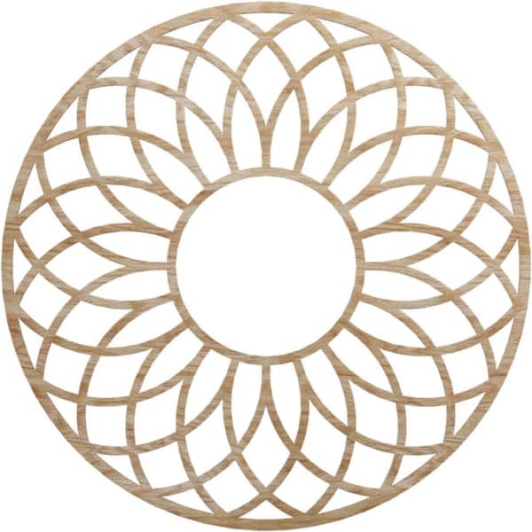 Ekena Millwork 0.375 in. x 38 in. x 38 in. Wood Medallion Moulding