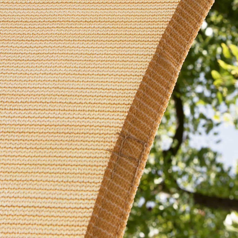 Sand Beige 22' Triangle Sun Shade Sail Canopy