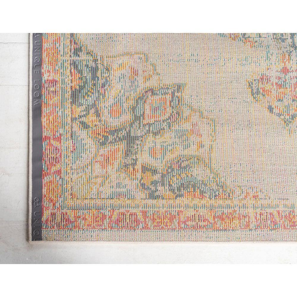 Ivory Rectangular Synthetic Easy Care Area Rug, 9' x 12'
