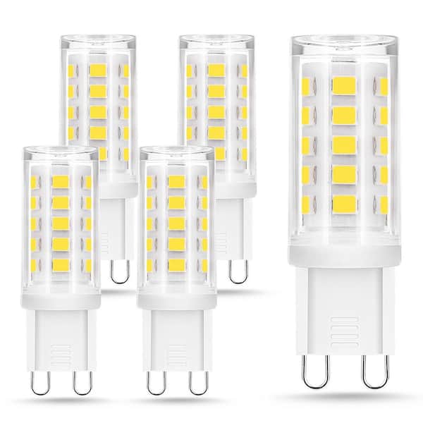 Makkelijker maken uitvoeren Sobriquette YANSUN 40-Watt Equivalent Non-Dimmable G9 LED Light Bulb in Daylight 6000K  (5-Pack) H-120VGD02501G9-5 - The Home Depot