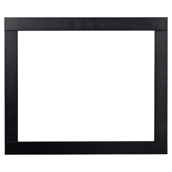 Uptown 33 in. Electric Fireplace Insert Trim Kit Only, 3-inch width, Black Metal Trim