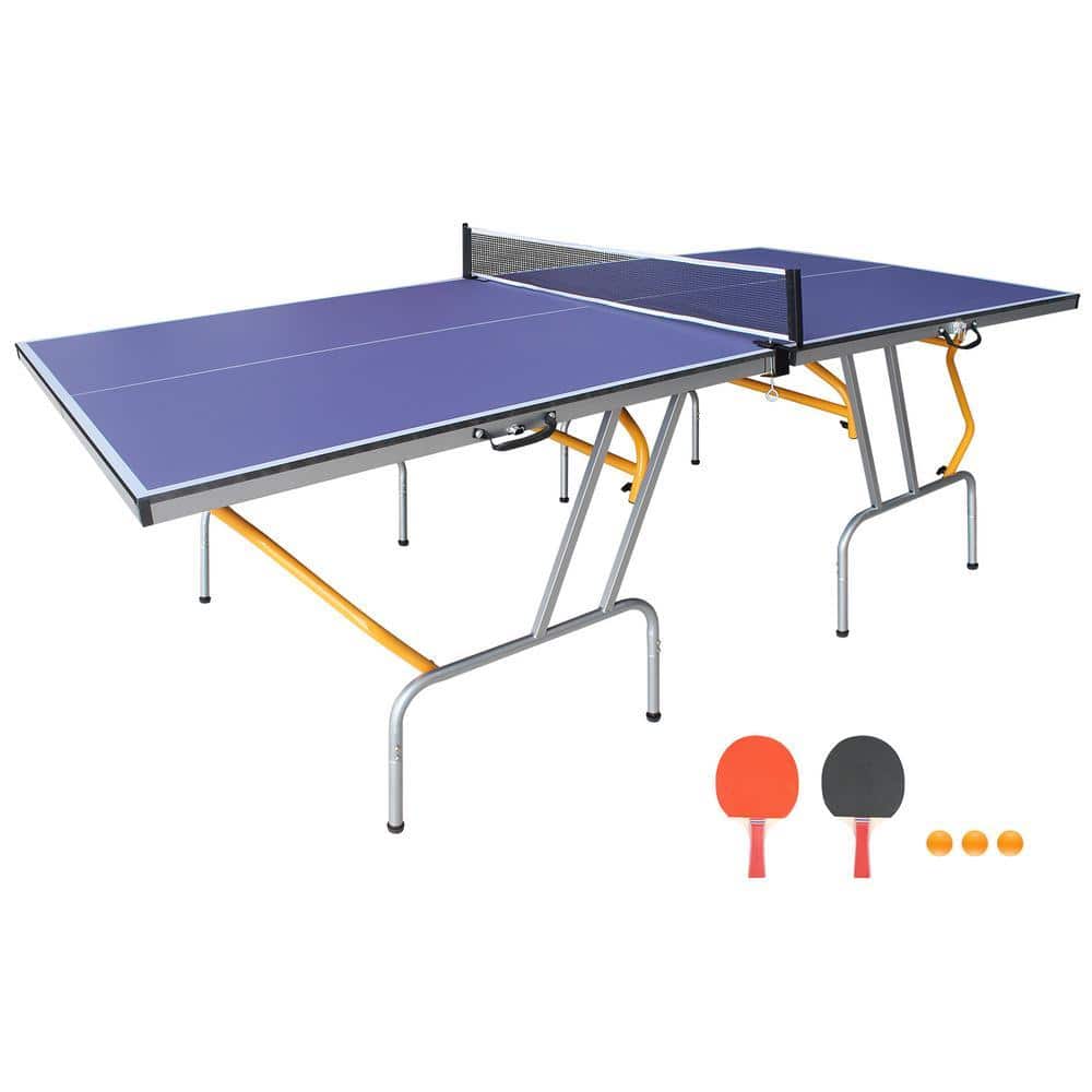 Zeus & Ruta 8 ft. Mid-Size Foldable Table Tennis Table Ping Pong