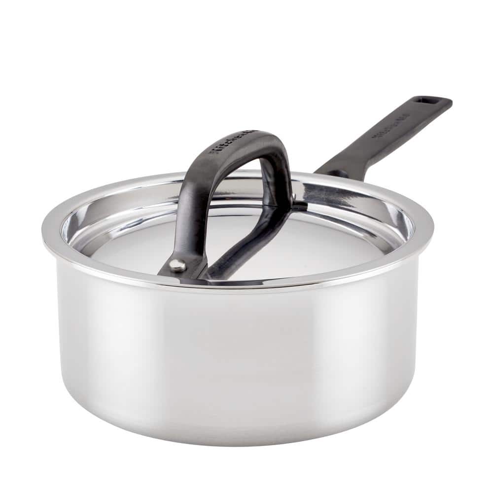 KitchenAid 5-Ply Clad 1.5 qt. Stainless Steel Induction Saucepan