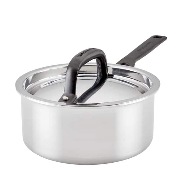 KitchenAid 5-Ply Clad 1.5-qt. Stainless Steel Induction Sauce Pan with Lid