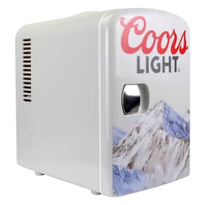 0.14 cu. ft. Coors light Portable Mini Fridge in Gray without Freezer