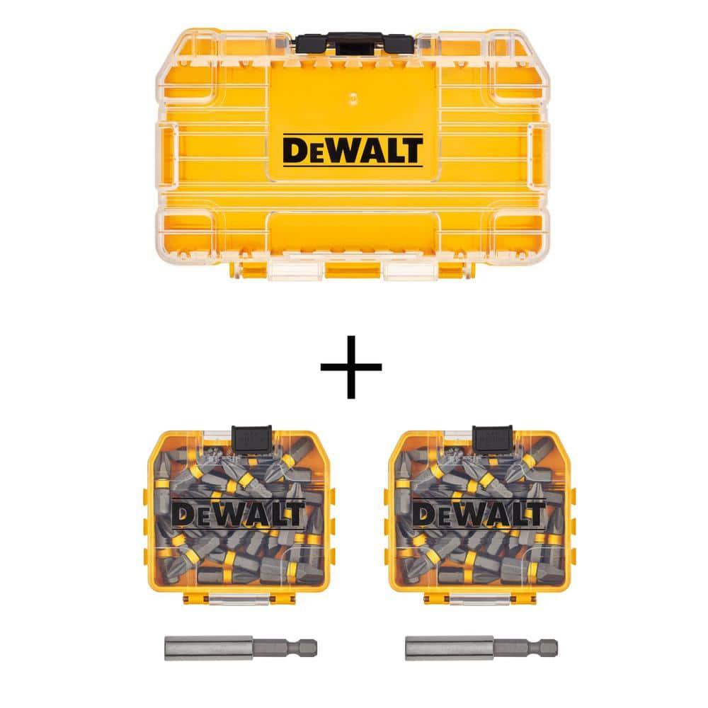 DEWALT Accessory Storage Case with 2 MAXFIT 1 in. Carbon Steel