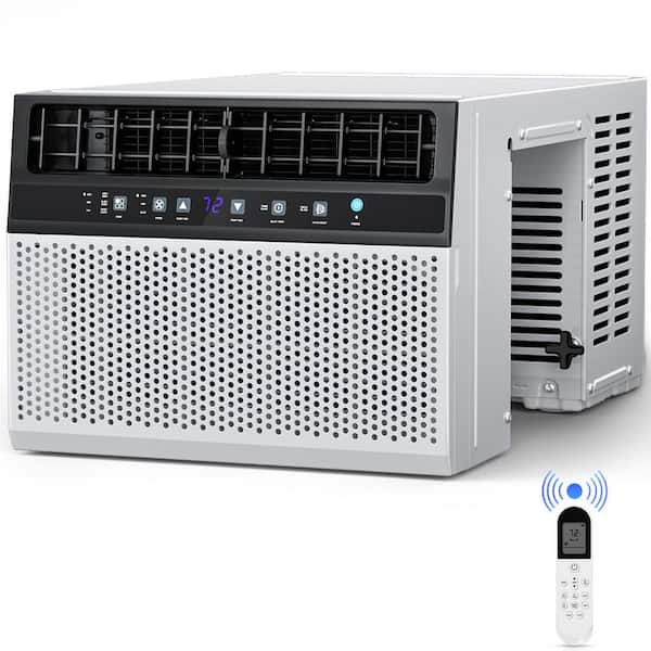 10,000 BTU (6,300 BTU DOE) 120-Volt Window Air Conditioner w/Dehumidifier and Remote Control up to 450 sq. ft. White