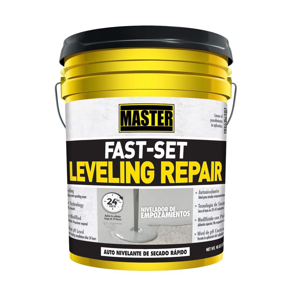 Master 40 Lb Concrete Leveling Repair, Quikrete Fastset Gray Self Leveling Floor Resurfacer