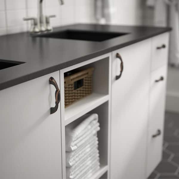 Southhampton Dual Mount 3 or 3-3/4 in. (76/96 mm) Traditional Bronze with Copper Highlights Cabinet Drawer Pull