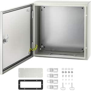 Electrical Enclosure 16 in. x 16 in. x 6 in. NEMA 4X Junction Box Carbon Steel with Mounting Plate for Outdoor Indoor