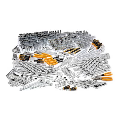 1/4 in., 3/8 in. and 1/2 in. Drive Standard and Deep SAE/Metric Mechanics Tool Set (579-Piece)
