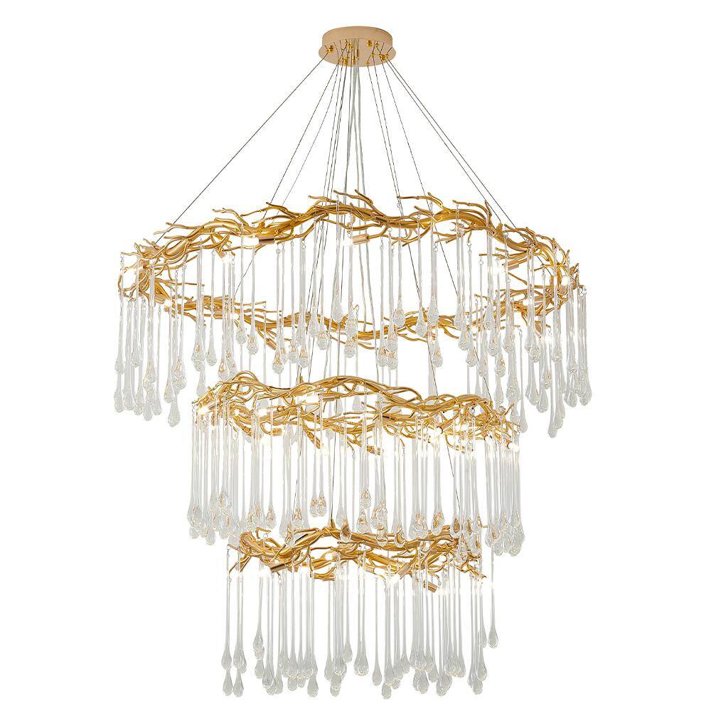 Clayton 38-Light Gold Chandelier