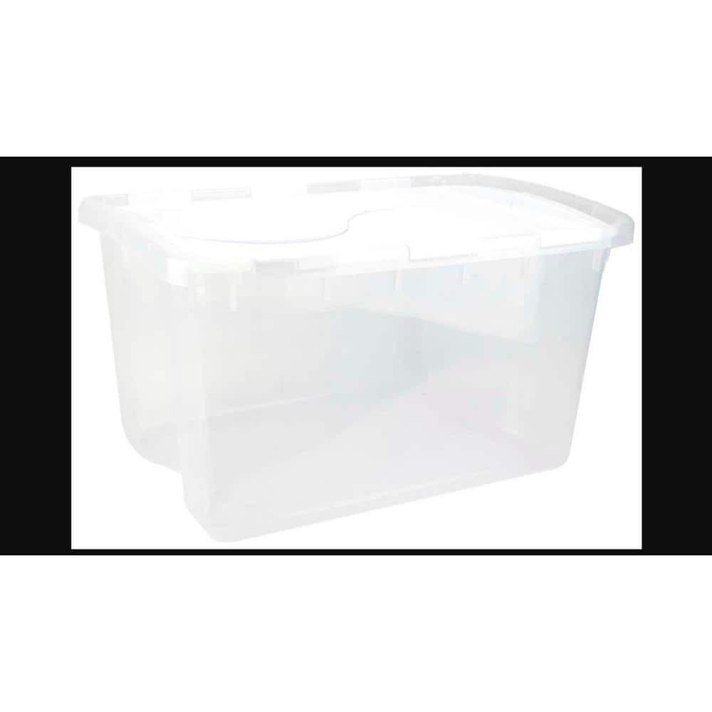 Sterilite 48 Qt Hinged Lid Storage Box Plastic Stackable Bin with Lid, 18  Pack, 1 Piece - Harris Teeter