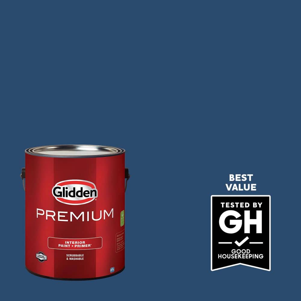 Glidden Premium 1 gal. PPG1160-7 Blue Tang Satin Interior Latex