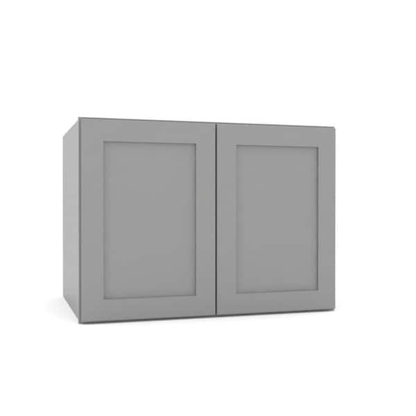 Hampton Bay Avondale 33 in. W x 24 in. D x 24 in. H Ready to Assemble Plywood Shaker Wall Bridge Kitchen Cabinet in Dove Gray