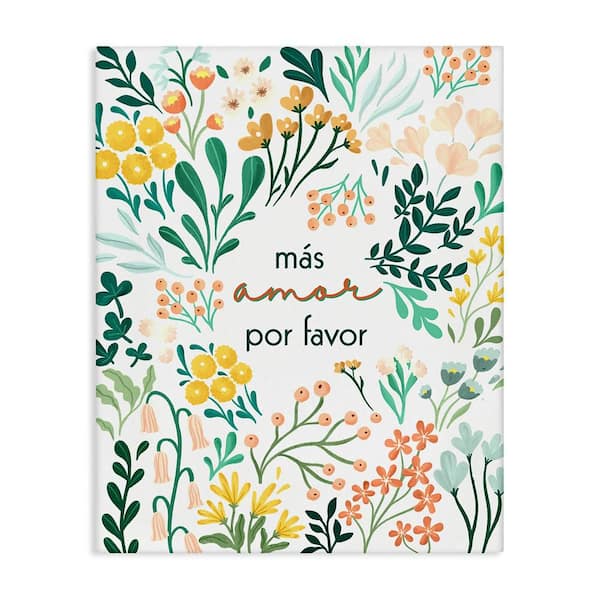 Stupell Industries More Love Please by Angel Nicole Gallery Wrapped Unframed Typography Graphic Art Print 40 in. x 30 in.