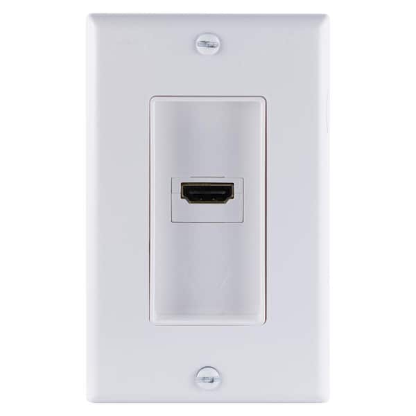 GE White 1-Gang 1-Duplex/1-Blank Wall Plate (1-Pack)