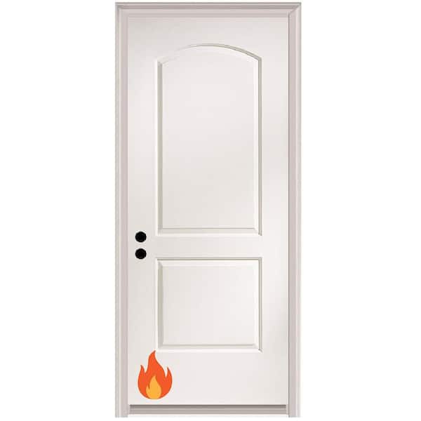 32 in. x 80 in. Caiman Right-Hand Primed Composite 20-Minute Fire-Rated House-to-Garage Single Prehung Interior Door