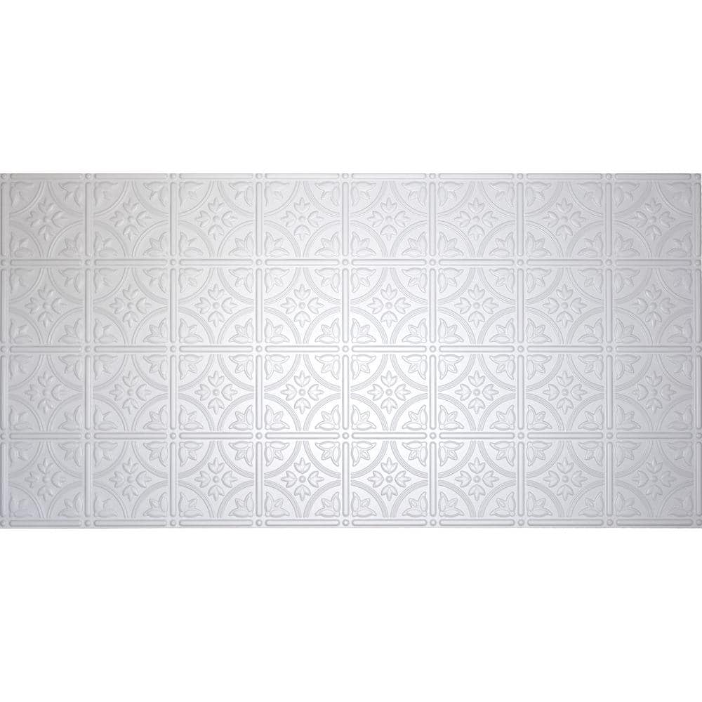 UPC 812506002095 product image for Dimensions Faux 2 ft. x 4 ft. Tin Style Ceiling and Wall Tiles in White | upcitemdb.com