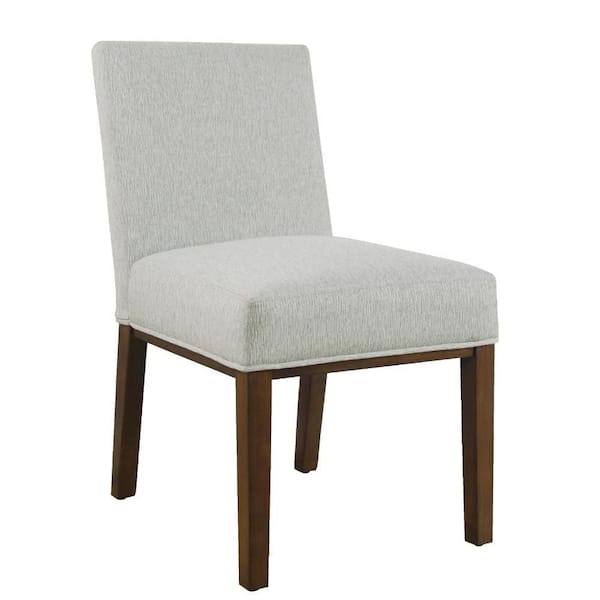 Jan Gray and Espresso Fabric Dining Chair