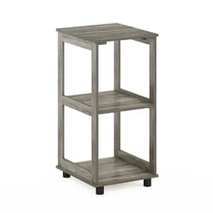 Romain 12.99 in. French Oak Rectangle Wood 2-Tier Tall End Table