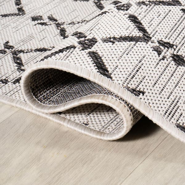 JONATHAN Y Ourika Moroccan Geometric Textured Weave Cream
