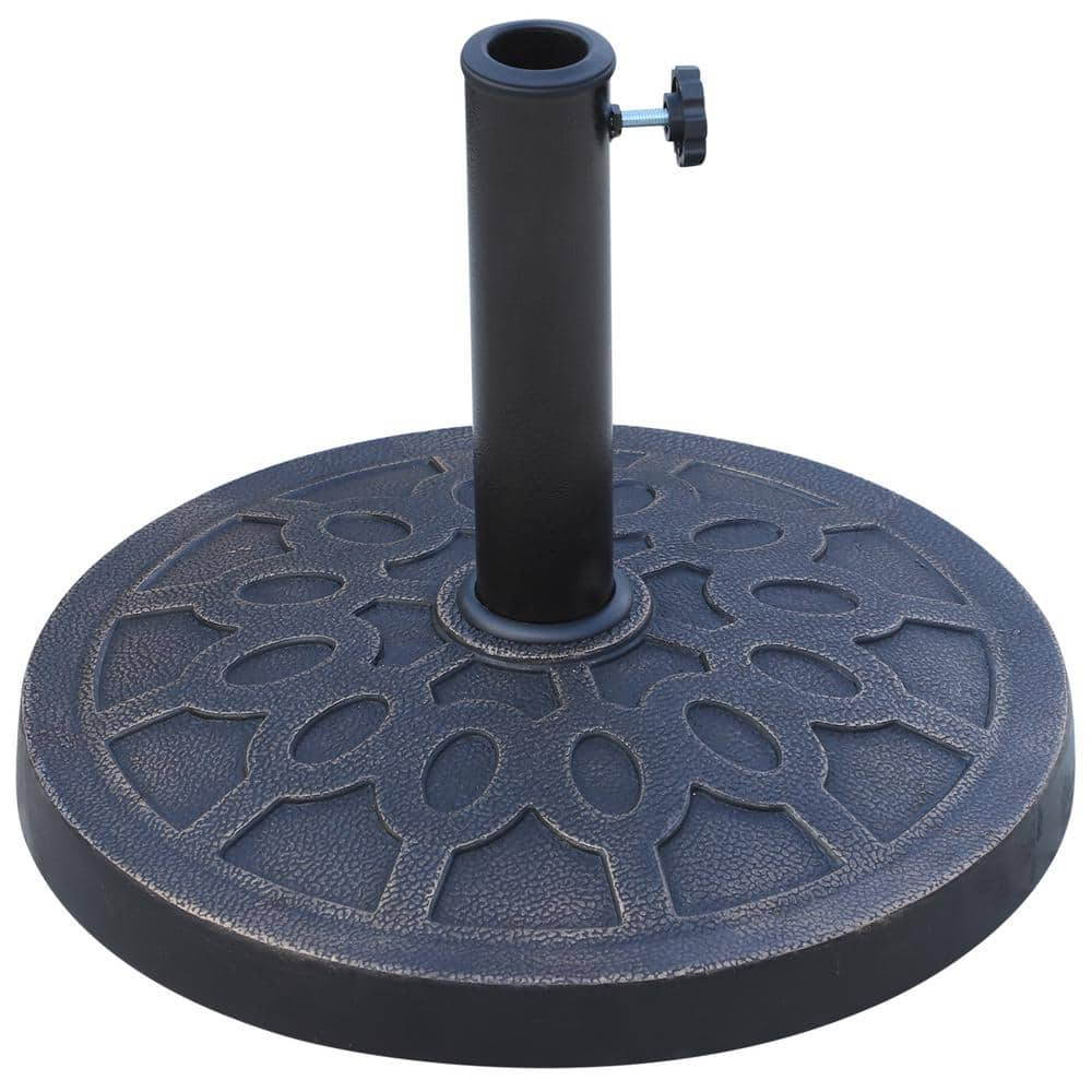 ToolCat 18 in. 26 lbs. Steel Round Patio Umbrella Base Stand with ...