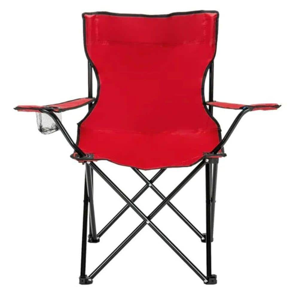 ESILOO Red Camp Chair-Durable, Foldable and Portable for Outdoor Adventures