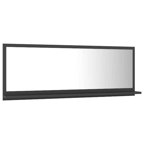 Unbranded 39.4 in. W x 14.6 in. H Rectangular Wood Framed Wall Mount Modern Decor Bathroom Vanity Mirror