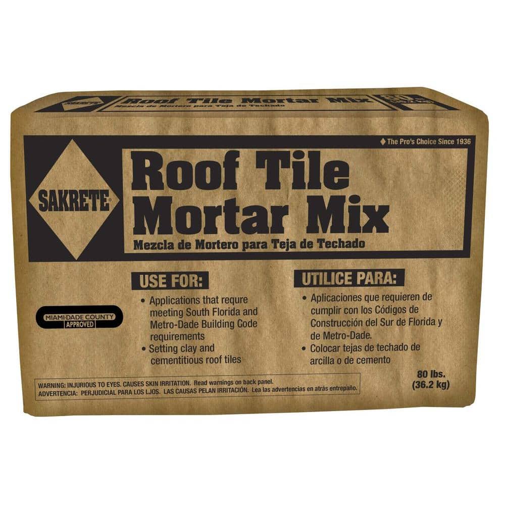 Sakrete 80 Lb Roof Tile Mortar Mix, Clay Roof Tiles Home Depot