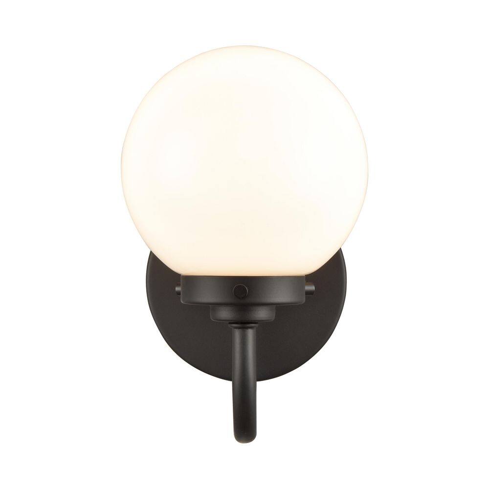 Titan Lighting Cedar 1-Light Matte Black Modern/Contemporary Sconce ...